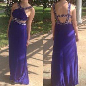 Violet Sequined Formal Dress